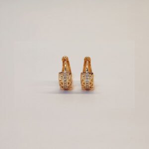 Brinco argolinha zircônia ouro18k - 01042360
