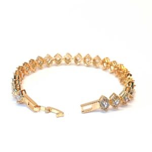 Pulseira zircônias celebrity banhada ouro - 03013608