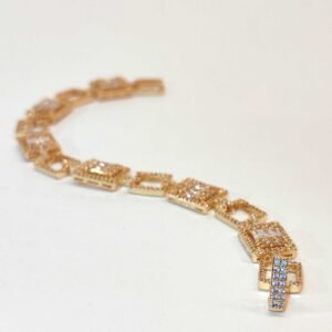 Pulseira com zircônias banhada a ouro - 03013490