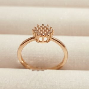 Anel chuveirinho Zircônias Banhado Ouro - 09015717