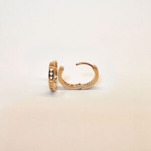 Brinco argolinha zircônia banhado ouro - 01022270