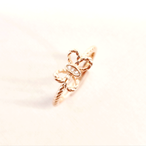 Anel Borboleta banhado ouro com zircônia - 9015845