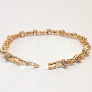 Pulseira zircônias angel banhada ouro - 3013612