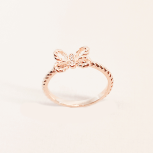 Anel Borboleta banhado ouro com zircônia - 9015845