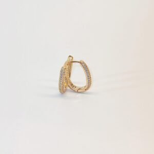 Brinco argola com zircônias e ródio ouro18k 01039883