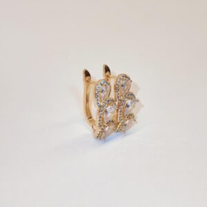 Brinco banhado ouro com zircônias - 01039239